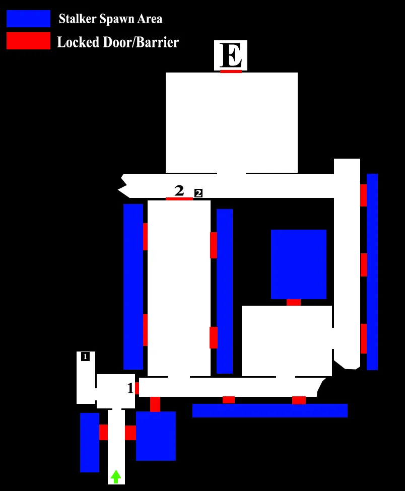 Early hand-drawn floor plan for a KFO map