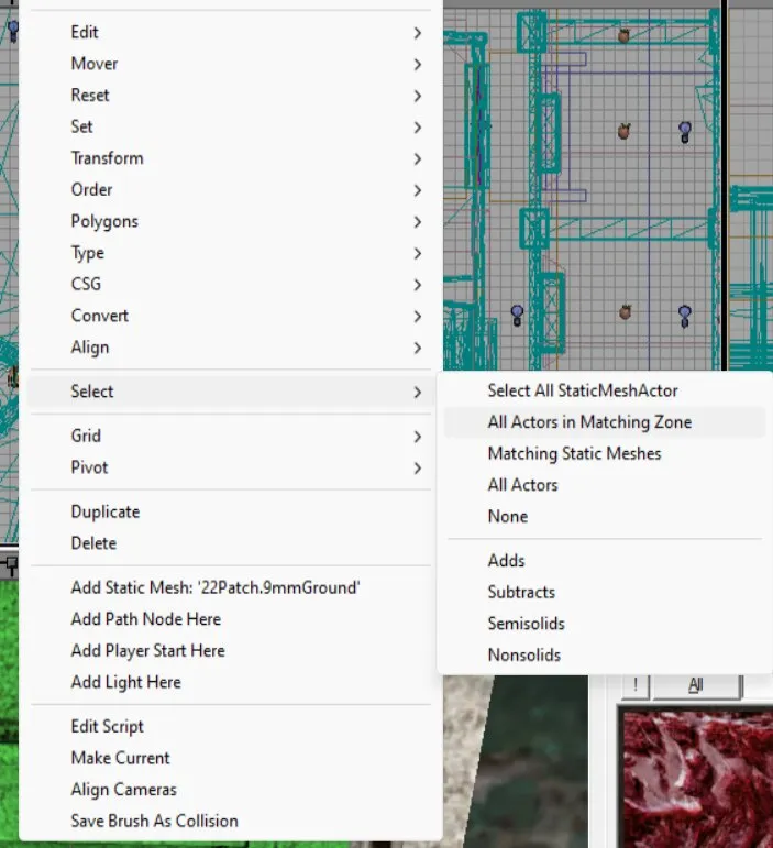 Select-all options in the KF SDK context menu