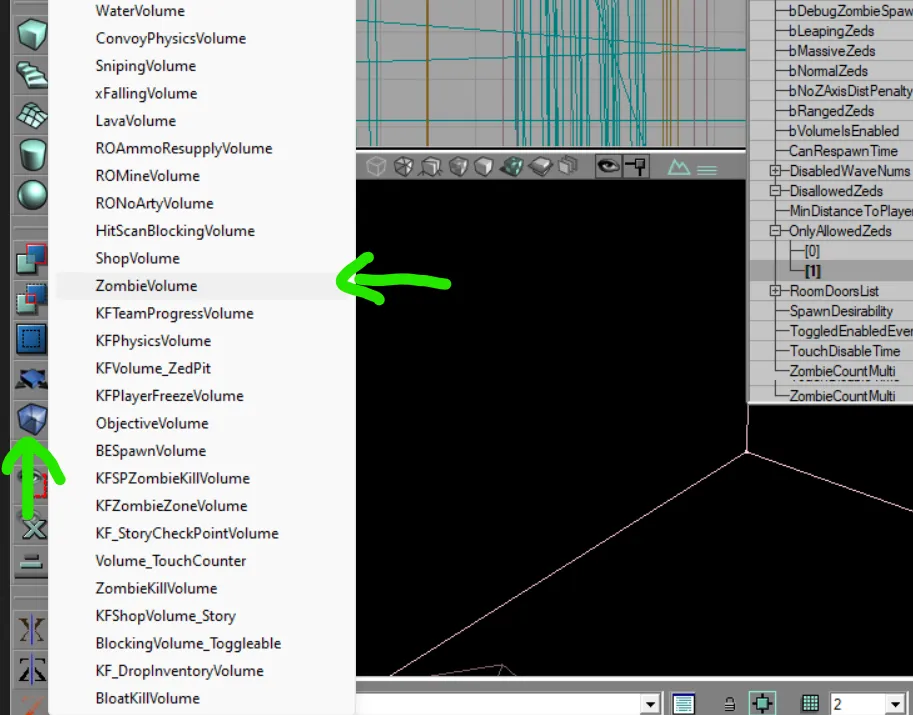 The volume tool used to create a zombie volume